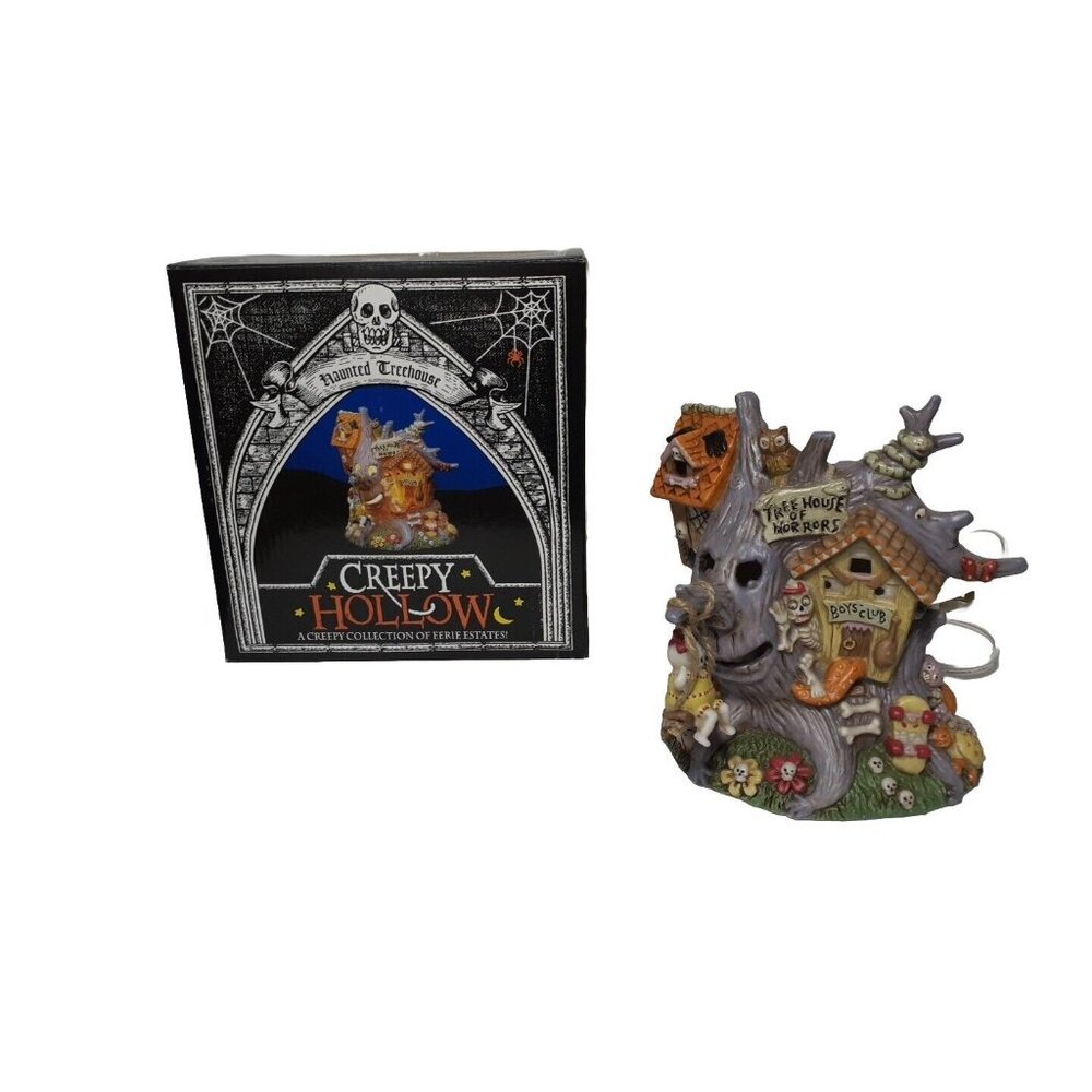Creepy Hollow  HAUNTED TREEHOUSE Halloween Miniature House Village